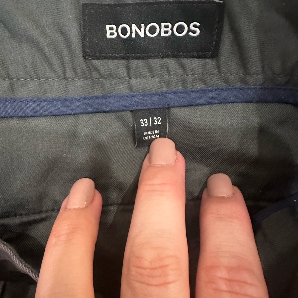 Bonobos Friday Tailored Cotton Chino Pants 33x32 Grey - Picture 4 of 8